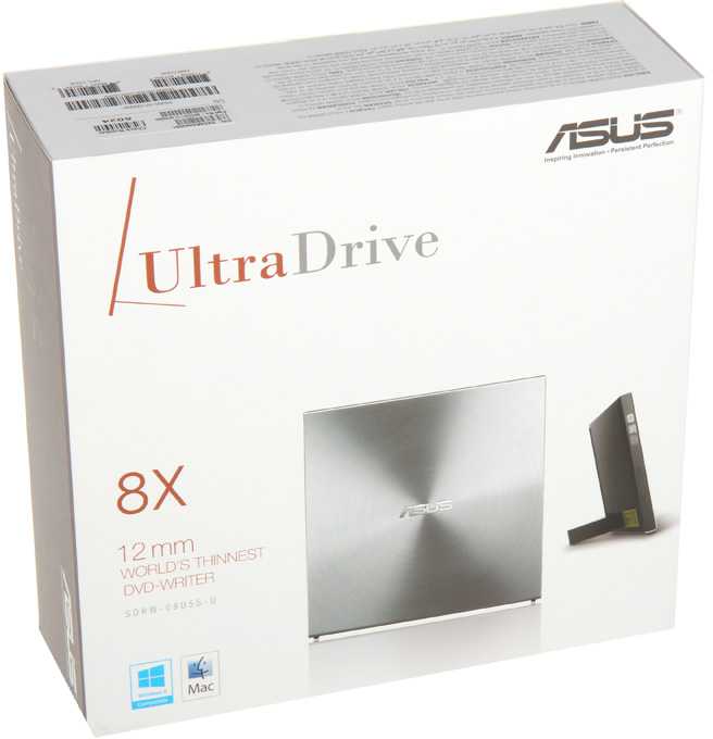 Asus | SDRW-08U5S-U | Sąsaja USB 2.0 | DVD±RW | CD skaitymo