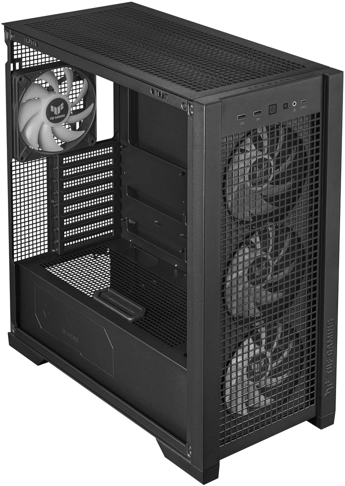 Kompiuterio Korpusas - ASUS TUF Gaming GT302 TG ARGB Juodas