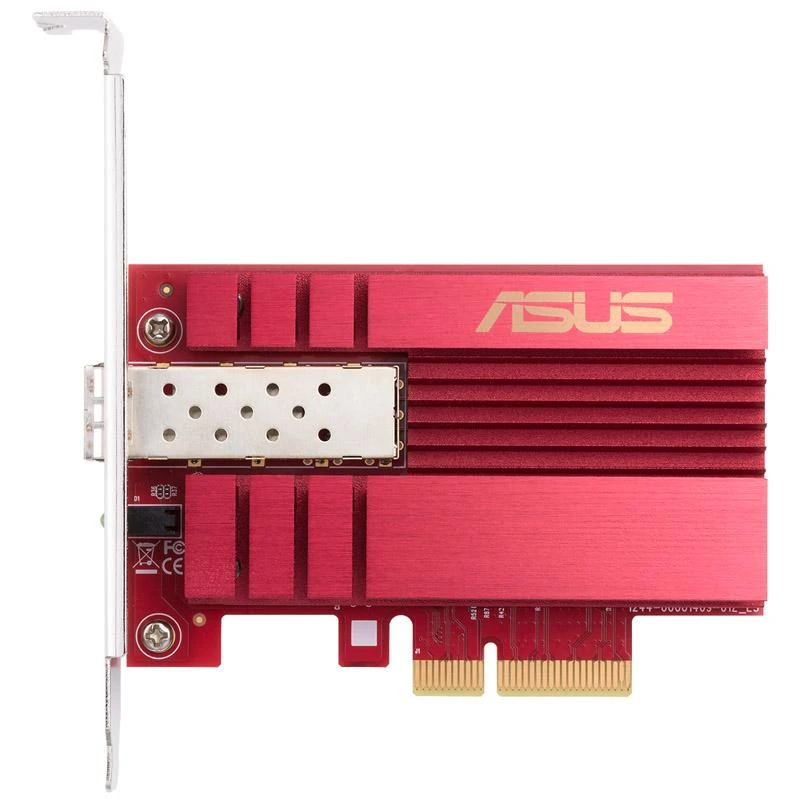 Asus | XG-C100F 10G PCIe tinklo adapteris; SFP+ prievadas, skirtas optinio pluošto perdavimui ir DAC kabeliui | 10/100/1000/10000 Mbit/s