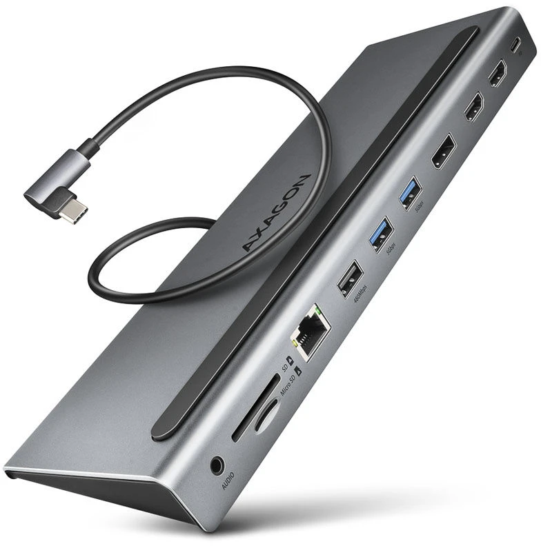 AXAGON 11-in-1 Hub with USB-C cable and power adapter