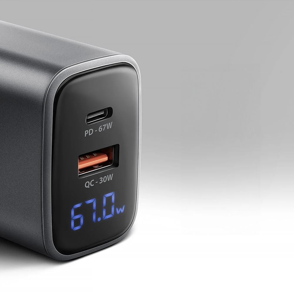 AXAGON sieninis įkroviklis 67 W, USB-A + USB-C, PD3.0/PPS/QC4+/SF | ACU-PQ67D