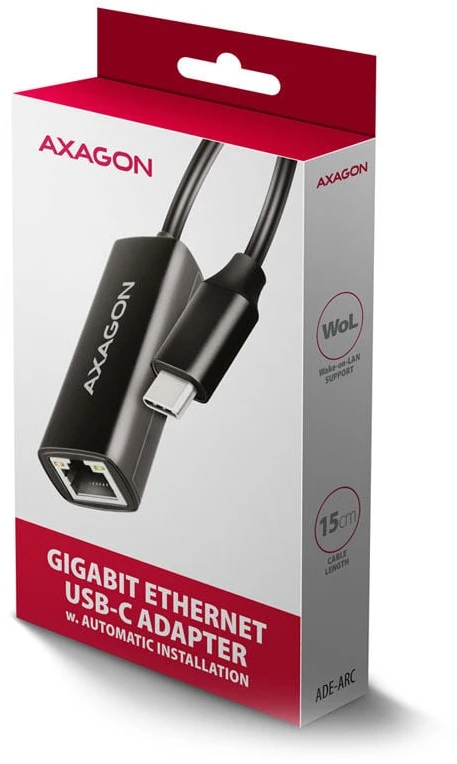 AXAGON ADE-ARC USB-C Gigabit Ethernet adapteris