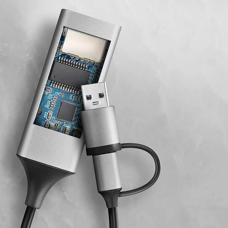 Axagon Gigabit Ethernet adapteris su atvira vidine elektronika