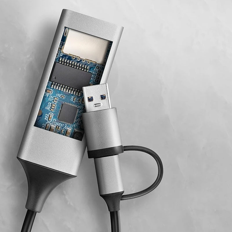 Axagon ADE-TXCA Karta jungiama į tinklą Gigabit Ethernet adapter, USB-C (USB-A redukcja) 3.2 Gen 1, instalacja automatinė
