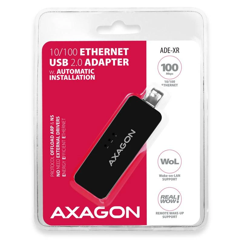 AXAGON ADE-XR tinklo adapteris pakuotėje