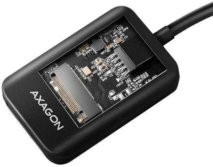 AXAGON USB-C 10Gbps adapteris greitam M.2 NVMe ir SATA SSD prijungimui, USB-C laidas 10 cm | ADM2-CM