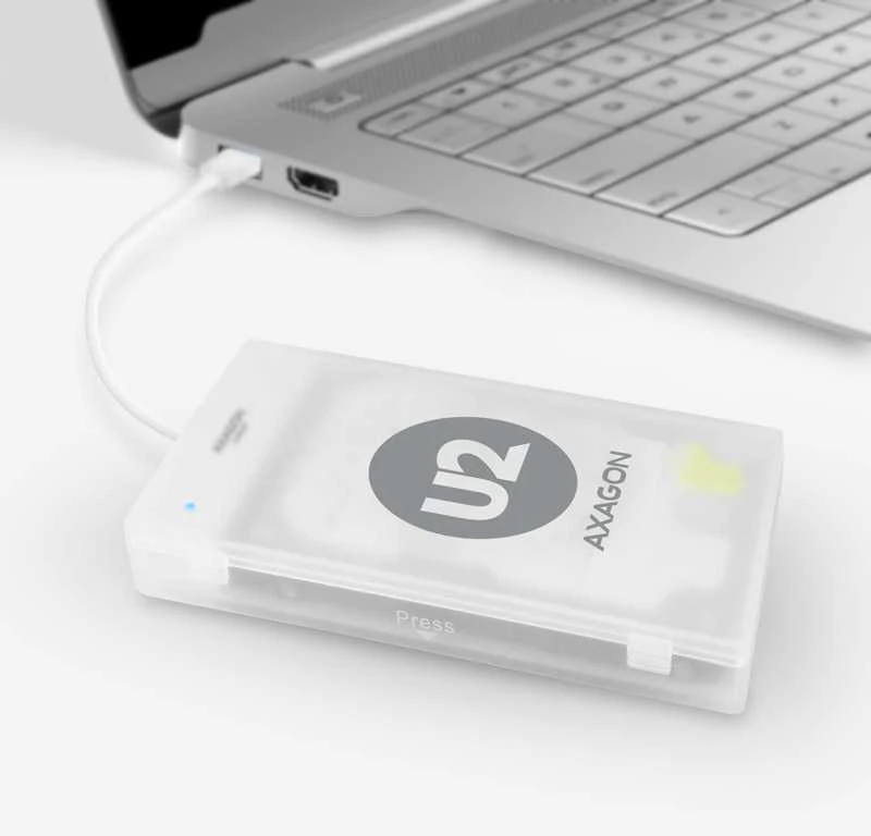 AXAGON ADSA-1S USB2.0 - SATA HDD išorinis adapteris su 2,5 colio korpusu