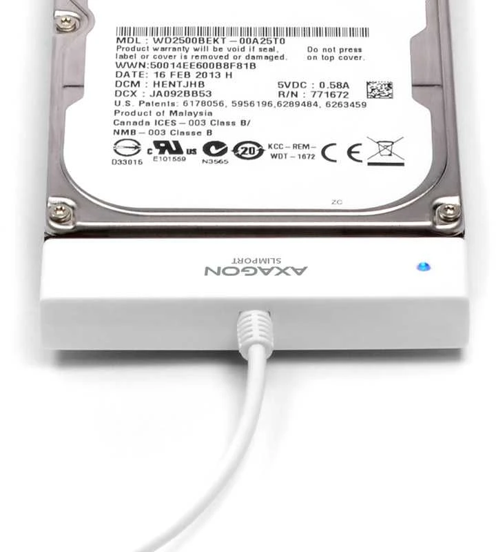 AXAGON ADSA-1S USB2.0 - SATA HDD išorinis adapteris su 2,5 colio korpusu