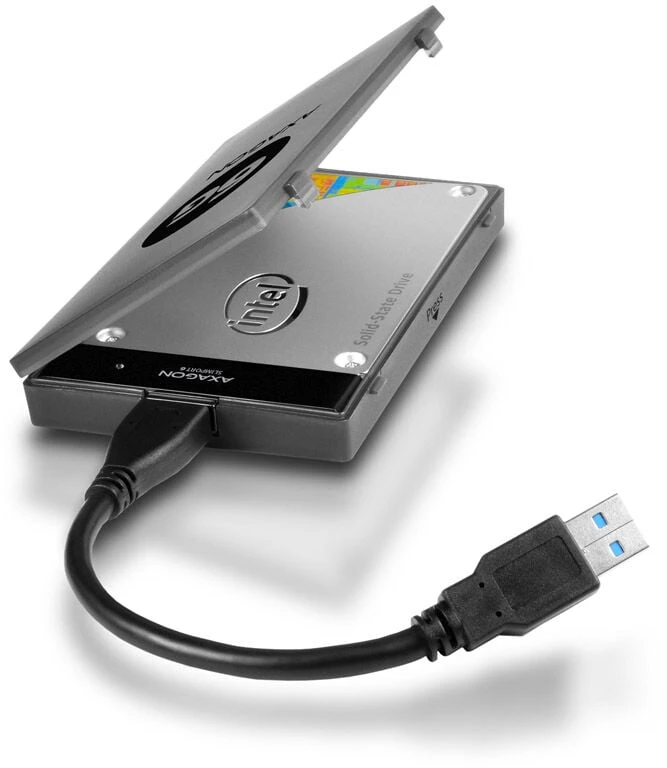 AXAGON ADSA-1S6 USB3.0 – SATA 6G UASP HDD išorinis adapteris, įsk. Byla