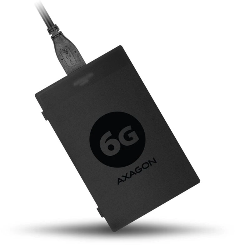 AXAGON ADSA-1S6 USB3.0 – SATA 6G UASP HDD išorinis adapteris, įsk. Byla