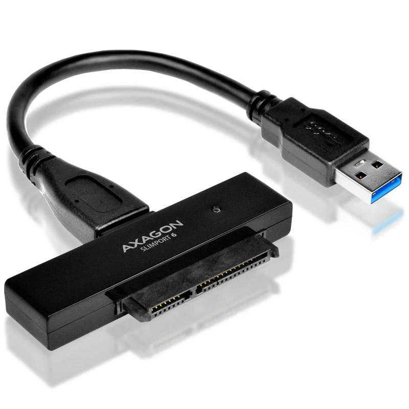 AXAGON ADSA-1S6 USB3.0 – SATA 6G UASP HDD išorinis adapteris, įsk. Byla