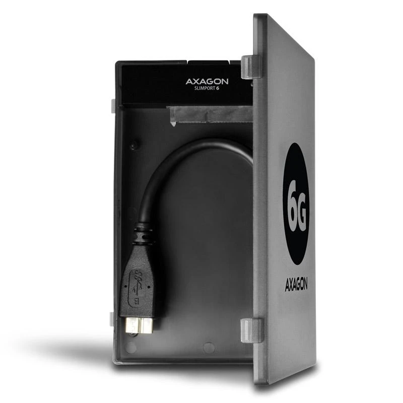 AXAGON ADSA-1S6 USB3.0 – SATA 6G UASP HDD išorinis adapteris, įsk. Byla