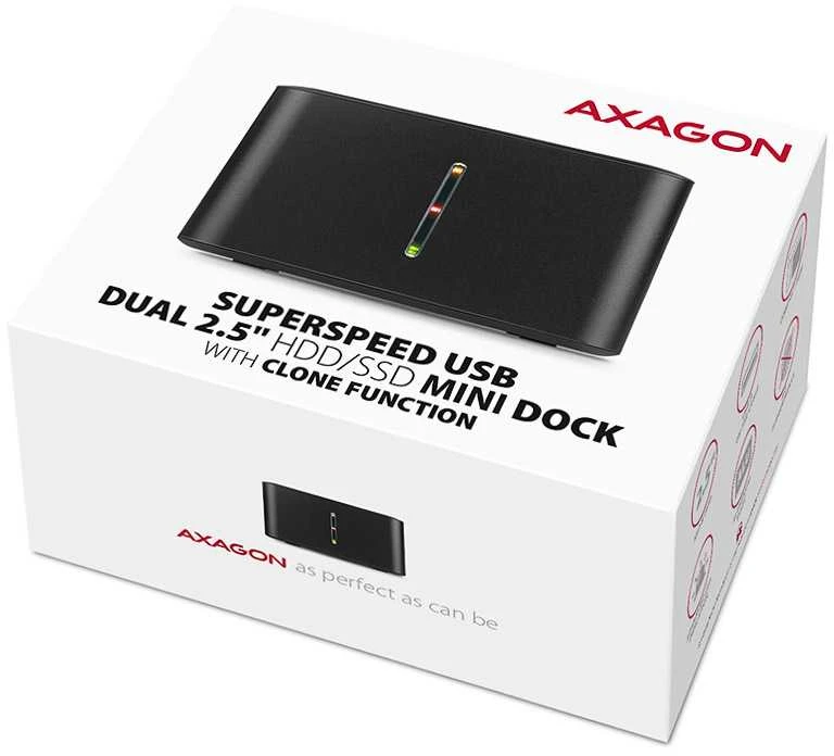 AXAGON | SuperSpeed USB DUAL 2,5" SSD / HDD MINI dokas | ADSA-D25