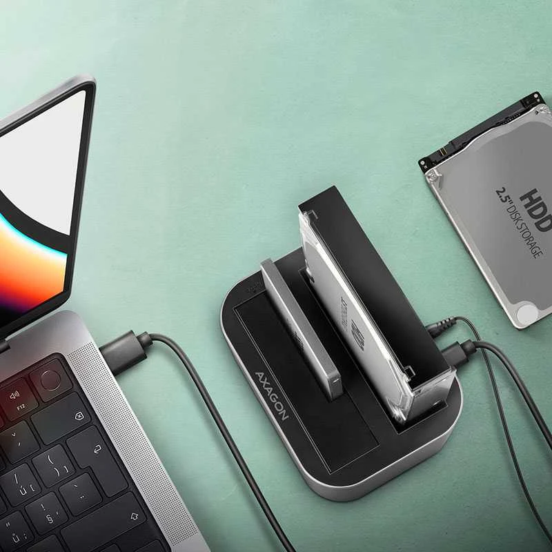 AXAGON | SuperSpeed USB DUAL 2,5"/3,5" HDD/SSD DUAL dokas | ADSA-DC