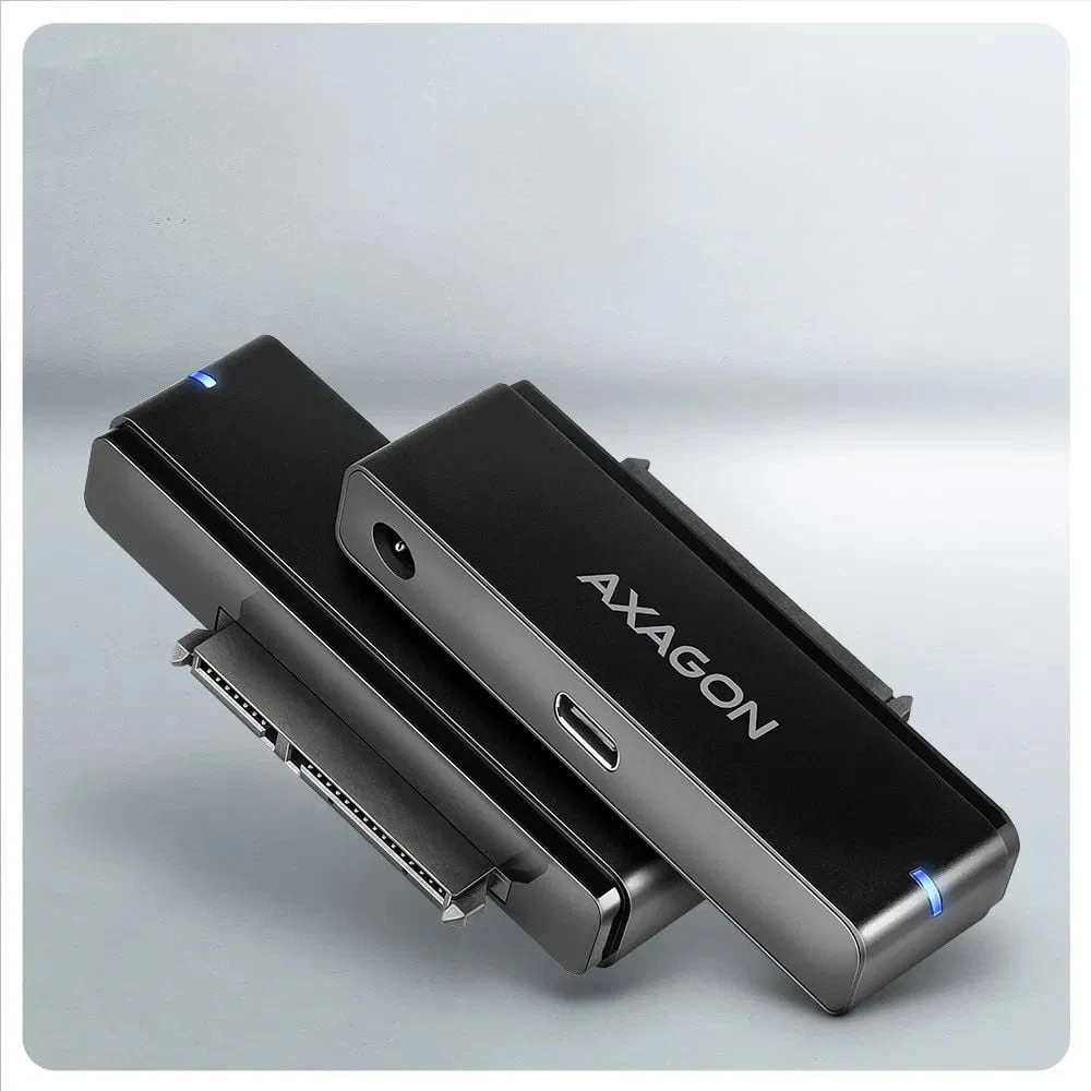 AXAGON ADSA-FPX USB-C 10Gbps - SATA 6G 2.5''/3.5'' SSD/HDD FAST PORT X adapteris su kintamosios srovės adapteriu, USB-C - USB-A adapteris
