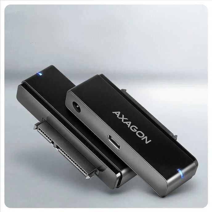 AXAGON ADSA-FPX USB-C 10Gbps - SATA 6G 2.5''/3.5'' SSD/HDD FAST PORT X adapteris su kintamosios srovės adapteriu, USB-C - USB-A adapteris