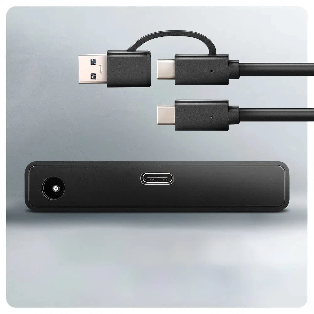 AXAGON ADSA-FPX USB-C 10Gbps - SATA 6G 2.5''/3.5'' SSD/HDD FAST PORT X adapteris su kintamosios srovės adapteriu, USB-C - USB-A adapteris