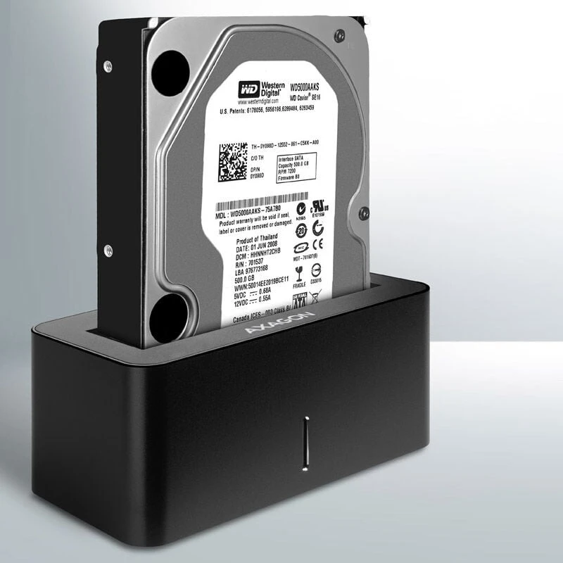 AXAGON | USB 3.0-1x SATA 6G HDD Dock Station, Juodas | ADSA-SN
