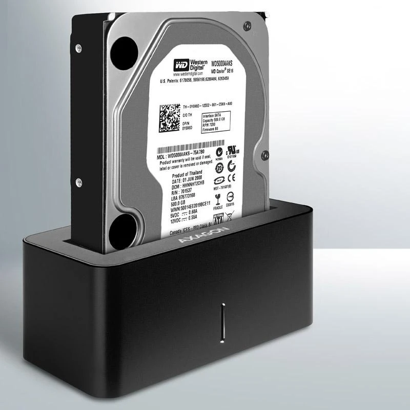 AXAGON | USB 3.0-1x SATA 6G HDD Dock Station, Juodas | ADSA-SN