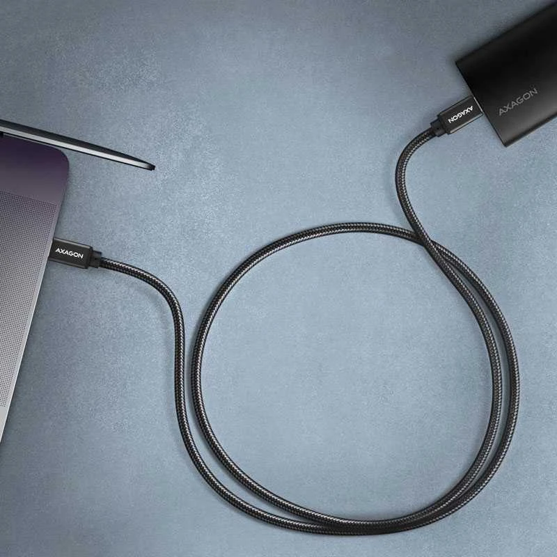 AXAGON | Duomenų ir įkrovimo laidas, 1,5 m | BUCM-CM15AB | USB C tipo į USB C tipo