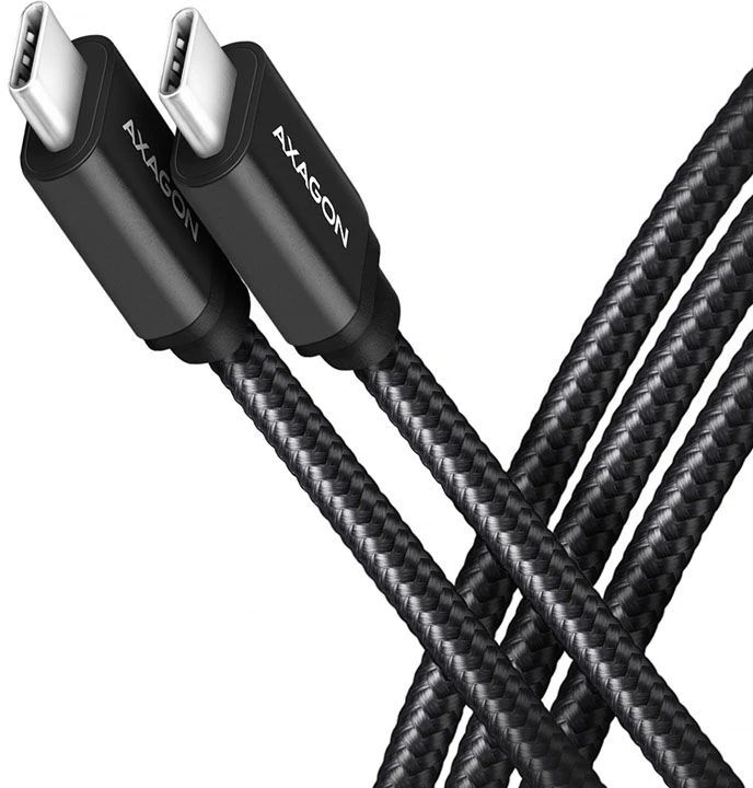 Axagon Data and charging USB 480Mbps kabelio ilgis 3 m. PD 240W, 5A. Juodas braided.