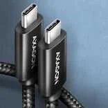 AXAGON | „NewGEN+“ USB-C į USB-C 4 kartos 3×2/240 W laidas, 0,5 m | BUCM4X-CM05AB