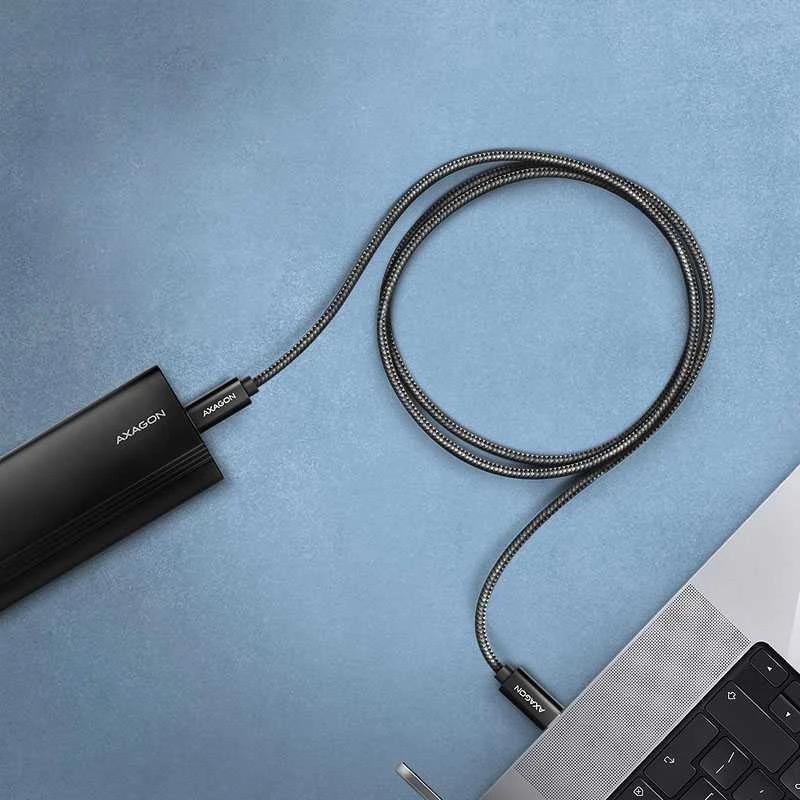 AXAGON | Duomenų ir įkrovimo USB4 Gen 3x2 laidas, 1 m | BUCM3-CM15AB | USB C tipo - USB C tipo