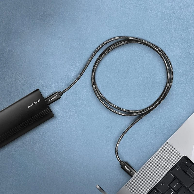 AXAGON | Duomenų ir įkrovimo USB4 Gen 3x2 laidas, 1 m | BUCM3-CM15AB | USB C tipo - USB C tipo