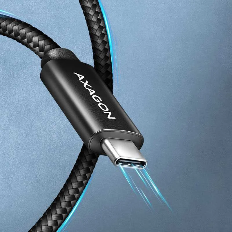 AXAGON | Duomenų ir įkrovimo USB4 Gen 3x2 laidas, 1 m | BUCM3-CM15AB | USB C tipo - USB C tipo