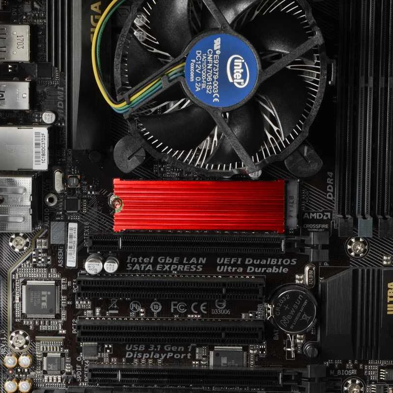 AXAGON CLR-M2 pasyvus - M.2 SSD, 80 mm SSD, ALU korpusas, silikoninės šiluminės pagalvėlės