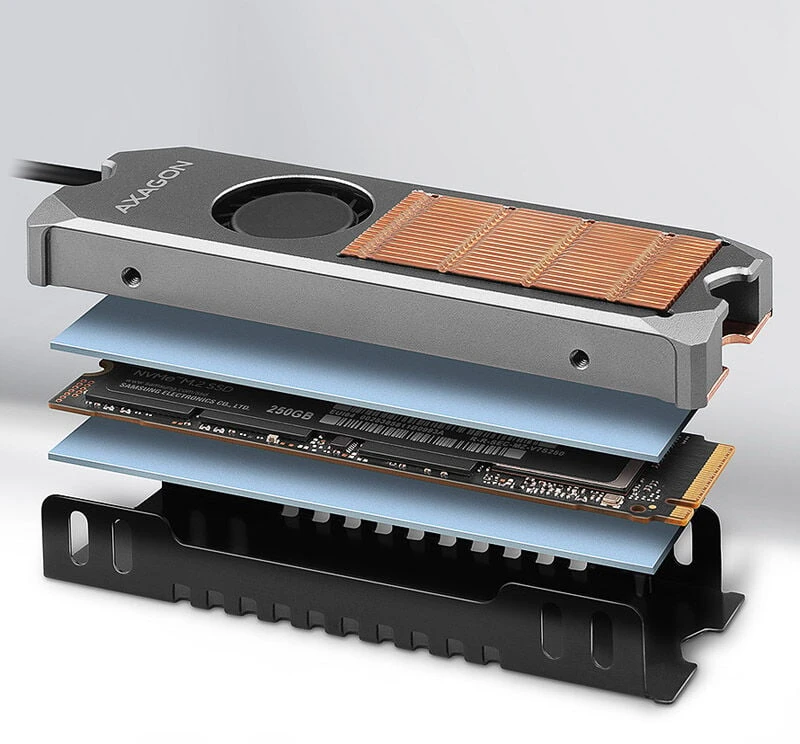„AXAGON CLR-M2FAN“ aušintuvas M.2 2280 SSD diskui
