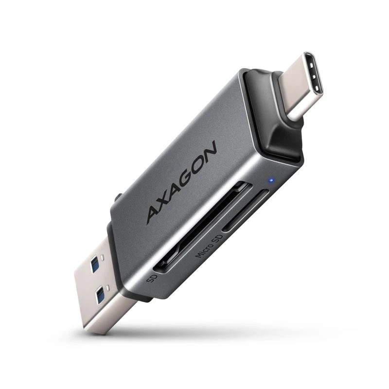 Axagon CRE-DAC išorinis, C tipo + A tipo 2 lizdų SD / Micro SD