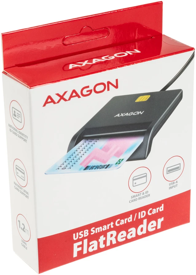 AXAGON CRE-SM3T USB išmaniųjų kortelių skaitytuvas
