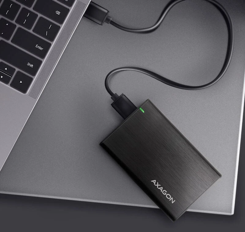 AXAGON Bevaržtinis aliuminio USB 3.2 Gen 1 - SATA 6G išorinė dėžutė, skirta 2,5" SSD / HDD | EE25-A6M