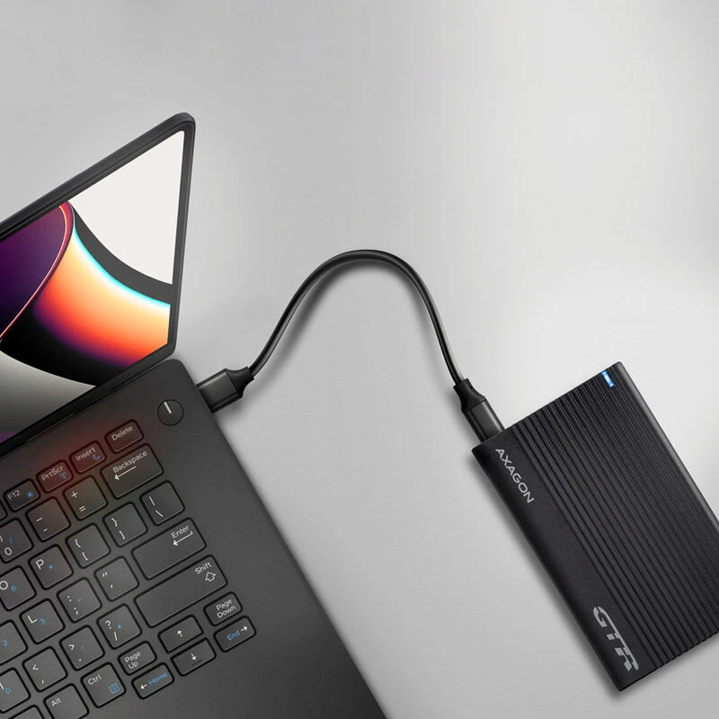 AXAGON USB-C 10Gbps RIBBED Box | EE25-GTR