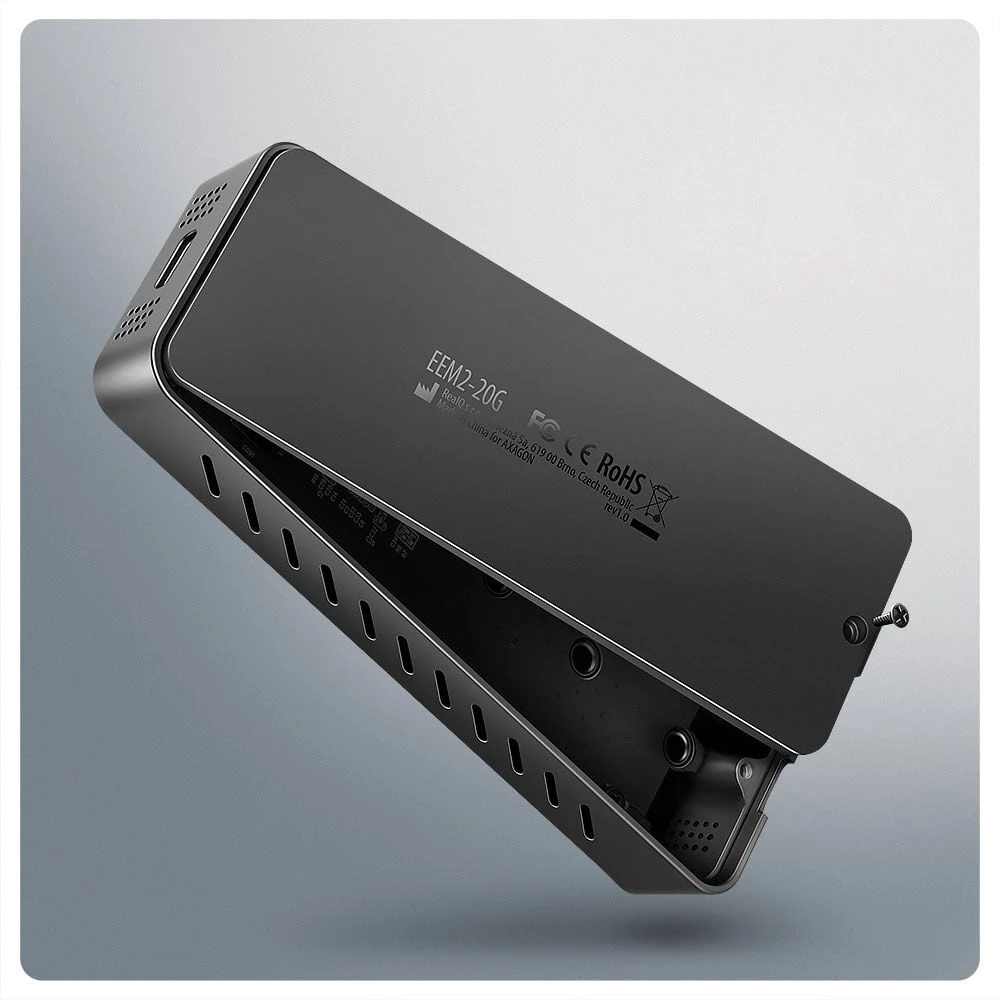 AXAGON USB-C 20Gbps - M.2 NVMe SSD Šarvuota dėžutė | EEM2-20G