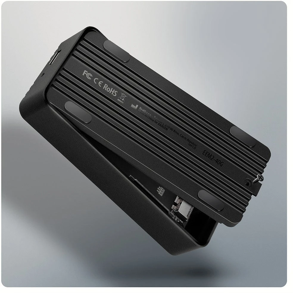 „AXAGON“ USB-C 40 Gbps išorinis korpusas, skirtas M.2 NVMe SSD | EEM2-40G