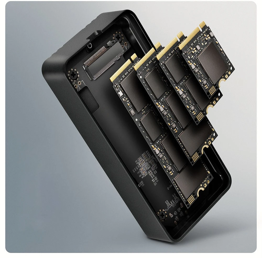„AXAGON“ USB-C 40 Gbps išorinis korpusas, skirtas M.2 NVMe SSD | EEM2-40G