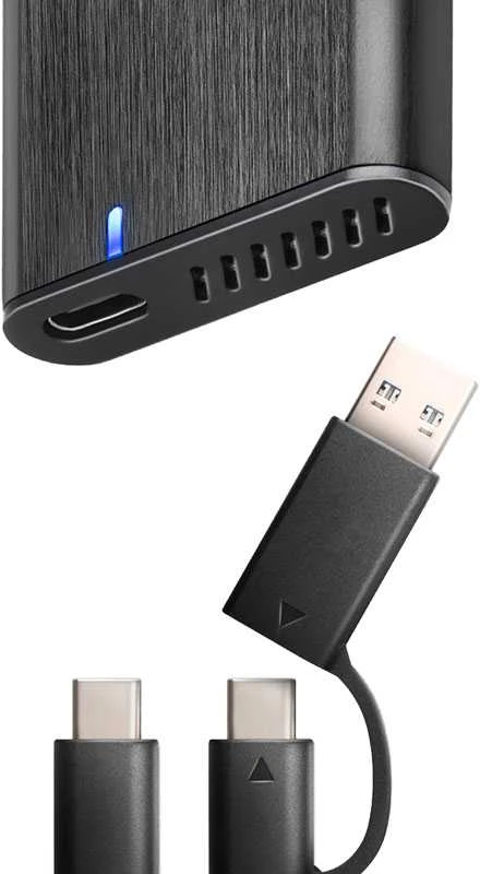 Axagon išorinė USB-C 3.2 Gen 2 metalinė dėžutė M.2 NVMe ir SATA SSD diskams. Be varžtų.