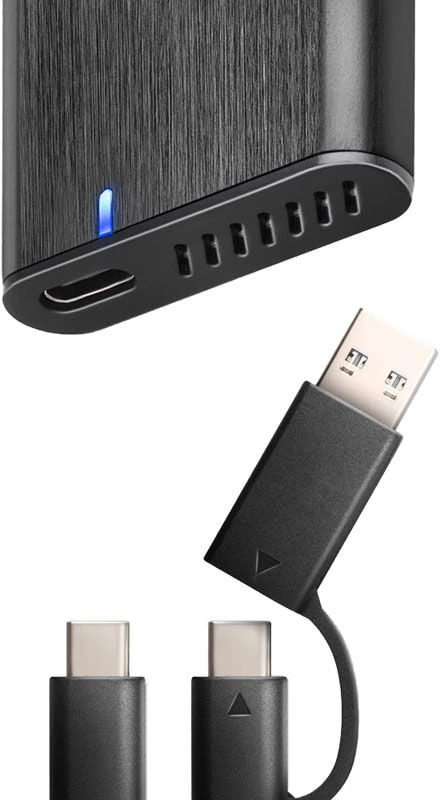 Axagon išorinė USB-C 3.2 Gen 2 metalinė dėžutė M.2 NVMe ir SATA SSD diskams. Be varžtų.