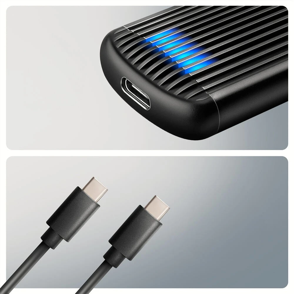 AXAGON EEM2-SC USB-C 3.2 Gen 2 - M.2 NVMe SSD 30-80mm box juodas