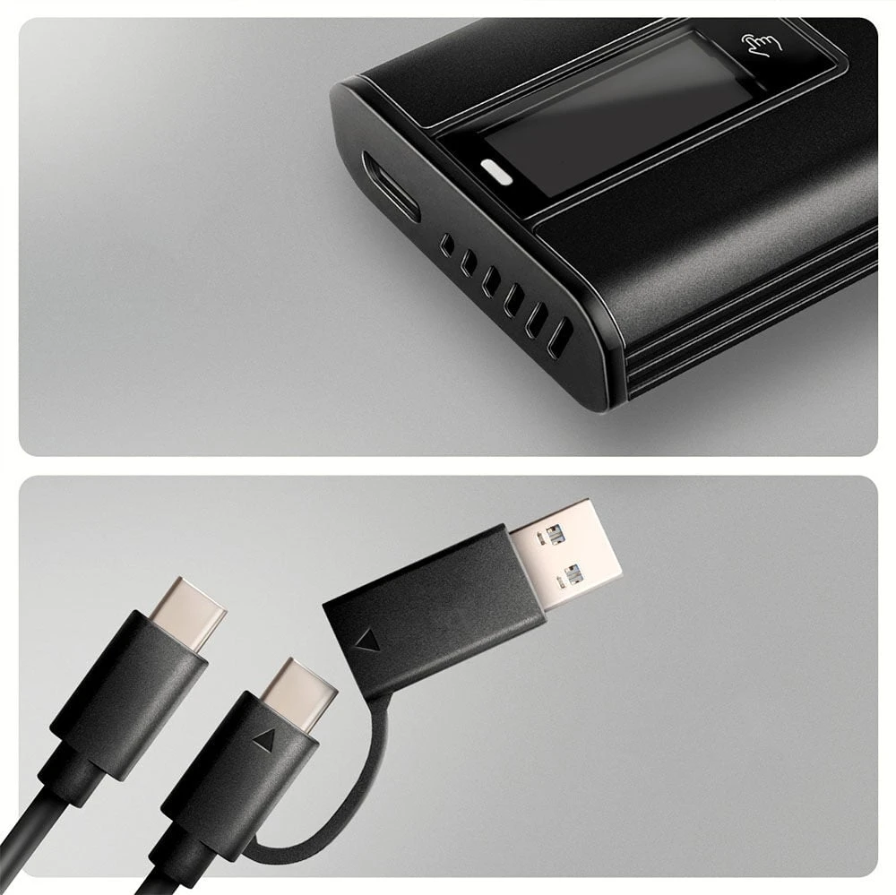 „Axagon EEM2-SD2B USB-C 10Gbps-M.2 NVMe ir SATA SSD“ ekrano dėžutė