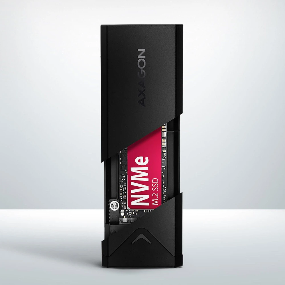 AXAGON išorinė USB-C 10Gbps metalinė dėžutė M.2 NVMe SSD diskams | EEM2-UB2