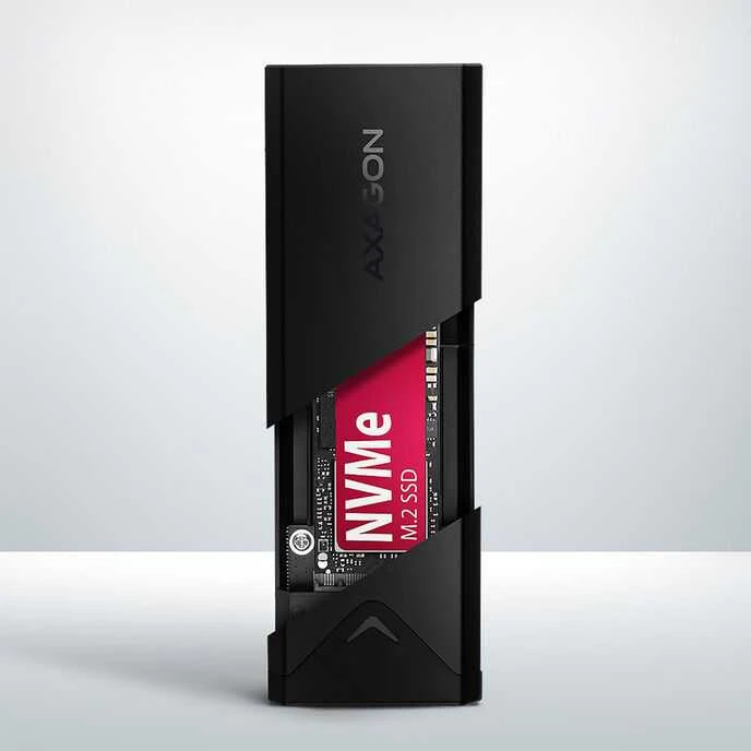 AXAGON išorinė USB-C 10Gbps metalinė dėžutė M.2 NVMe SSD diskams | EEM2-UB2