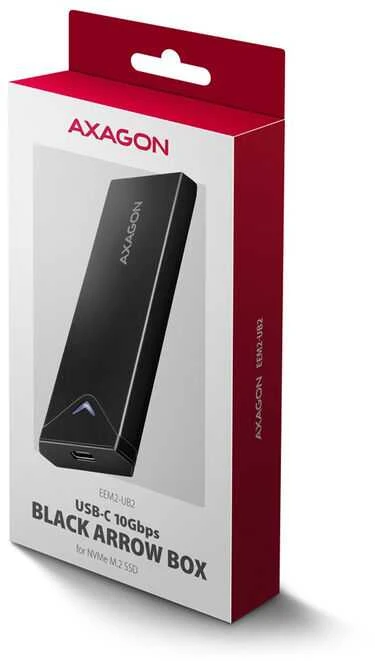 AXAGON išorinė USB-C 10Gbps metalinė dėžutė M.2 NVMe SSD diskams | EEM2-UB2