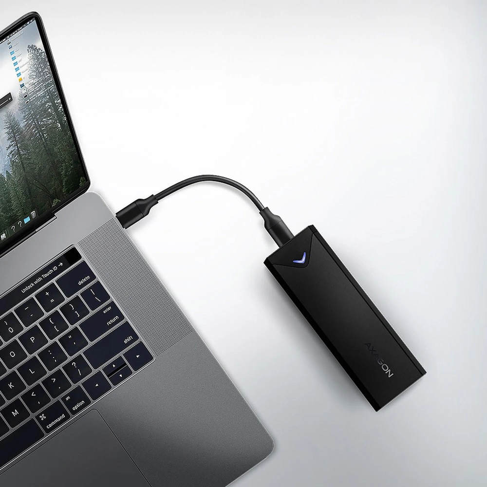 AXAGON išorinė USB-C 10Gbps metalinė dėžutė M.2 NVMe SSD diskams | EEM2-UB2