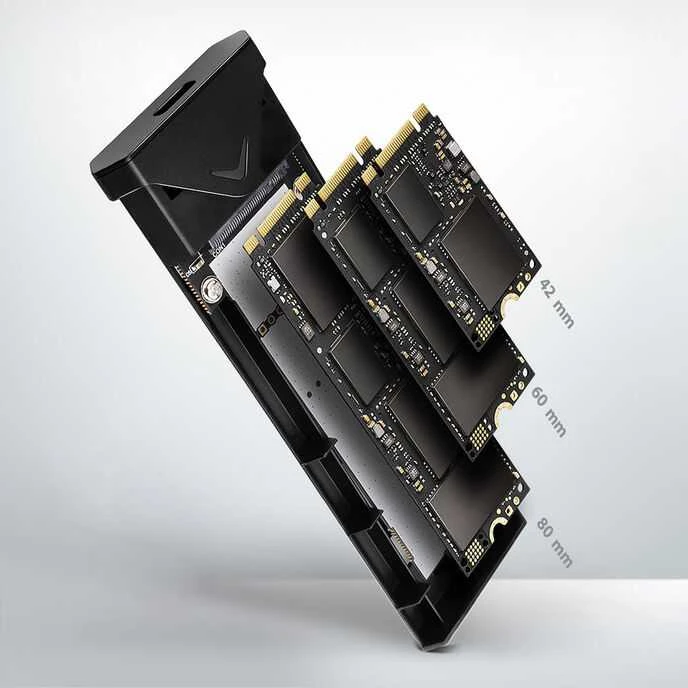 AXAGON išorinė USB-C 10Gbps metalinė dėžutė M.2 NVMe SSD diskams | EEM2-UB2