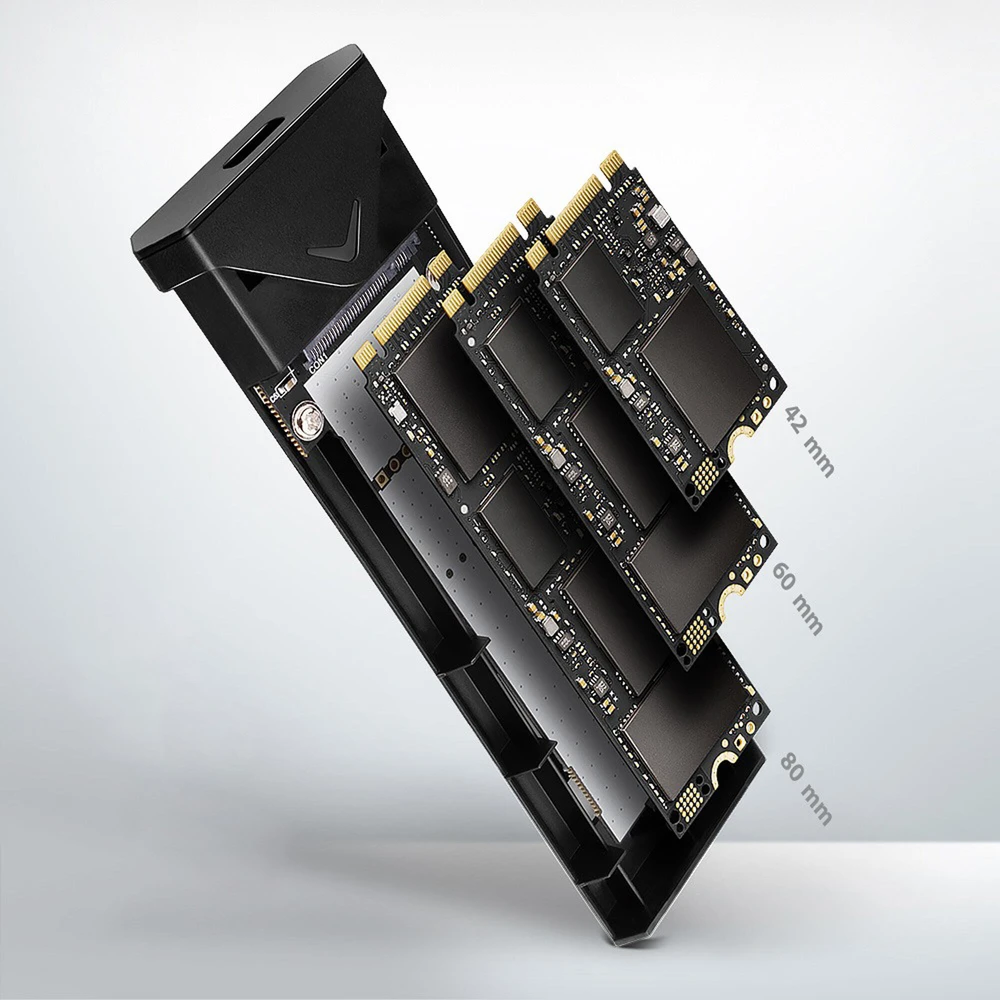 AXAGON išorinė USB-C 10Gbps metalinė dėžutė M.2 NVMe SSD diskams | EEM2-UB2