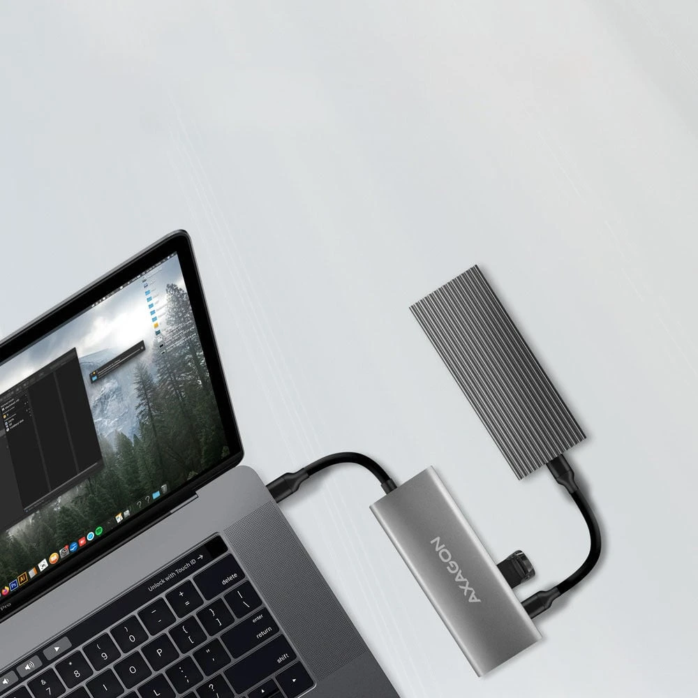 AXAGON kelių prievadų USB-C 10Gbps šakotuvas, 13 cm | HMC-5G21