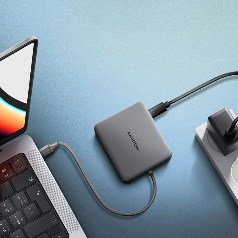 AXAGON HMC-5HL USB 5Gbps šakotuvas, 2x USB-A, HDMI 4k/60Hz, RJ-45, PD 100W, 20c